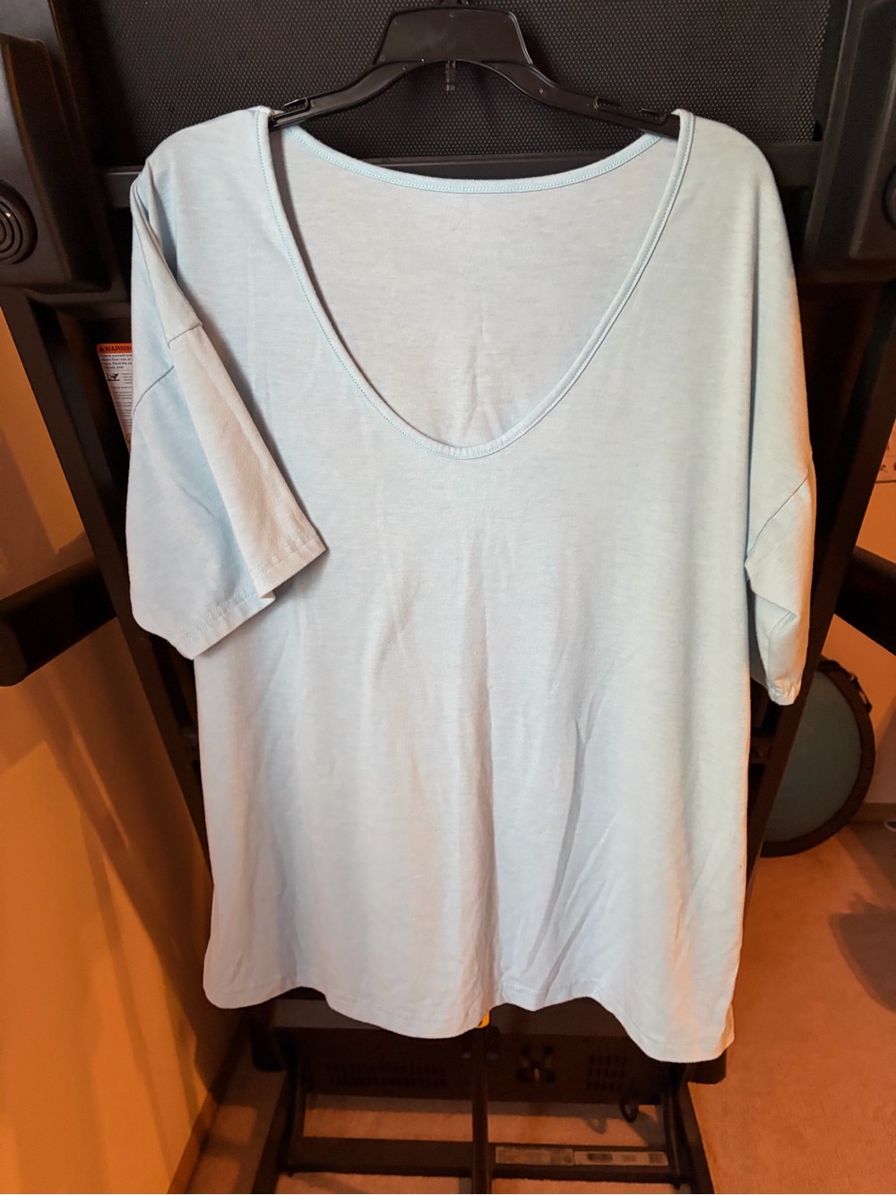 Women’s Light Blue Scoop Neck Top